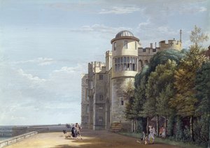 O North Terrace, Castelo de Windsor, olhando para o leste de Paul Sandby